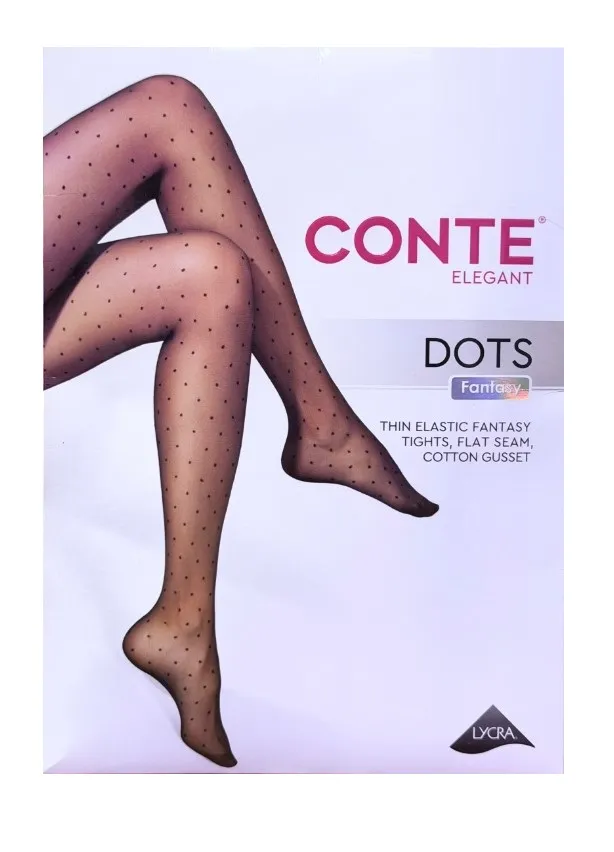 CONTE колготки женские в горошек dots 14С-48СП nero р.4