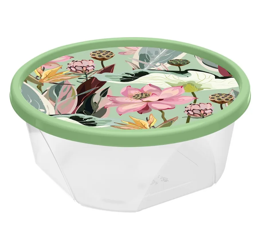 IDILAND контейнер д/продуктов круглый зеленый 0,4л 222132718/08