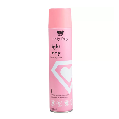 HOLLY POLLY лак д/волос естественный объем и легкая фиксация 250мл