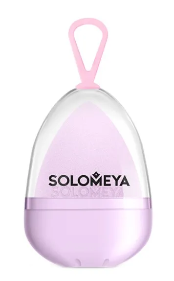 SOLOMEYA спонж д/макияжа косметический меняющий цвет purple-pink