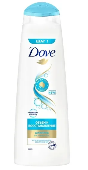 DOVE шампунь д/волос объем и восстановление 380мл                                                  