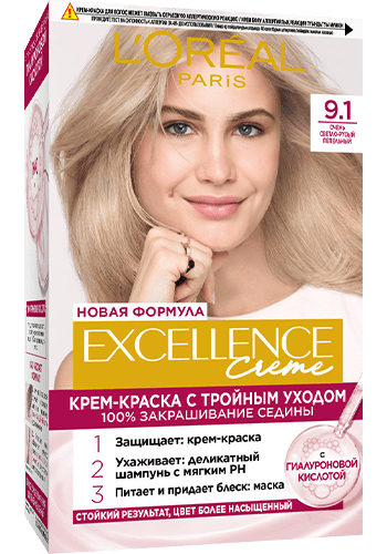 LOREAL EXCELLENCE краска д/волос т.9.1 очень св.русый пепельный