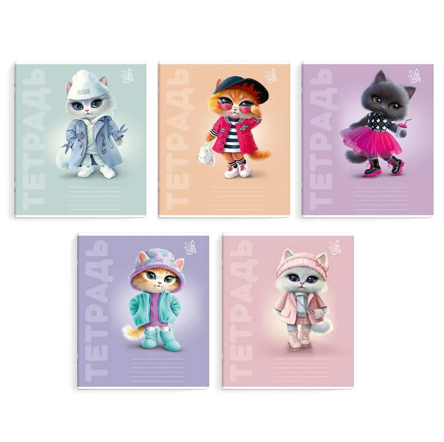 Тетрадь 12л линия городские кошечки 68522