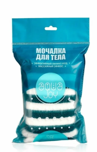 AQUA JOY pure line мочалка д/душа и ванны брикет полипропилен