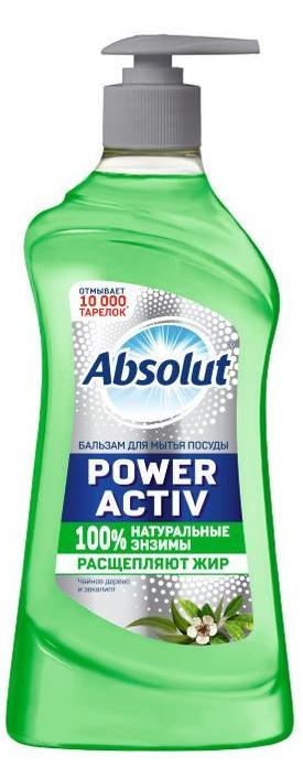 ABSOLUT Power Activ гель-бальзам д/мытья посуды чайное дерево и эвкалипт 500г