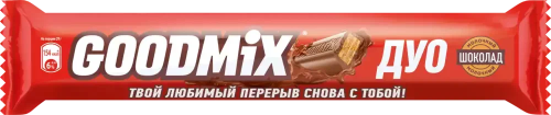 Батончик Гудмикс Дуо молочный шоколад 40г; 35