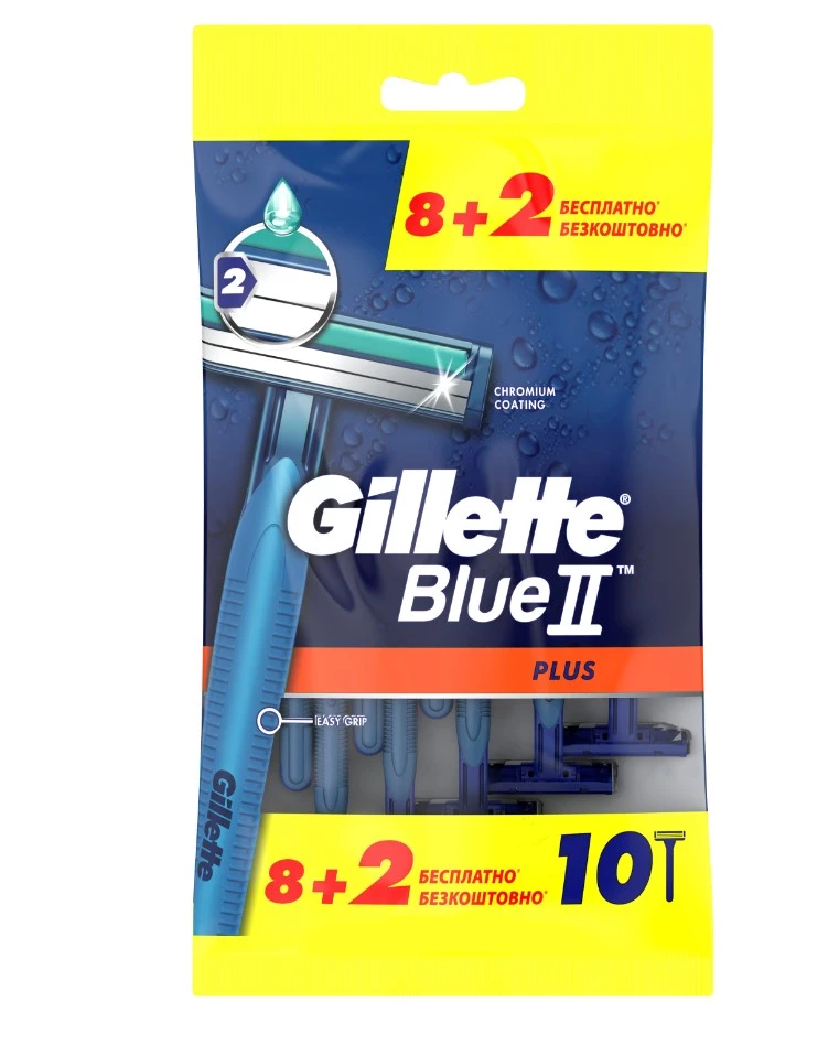 GILLETTE станок одноразовый муж. blue-2 plus 8+2шт 887