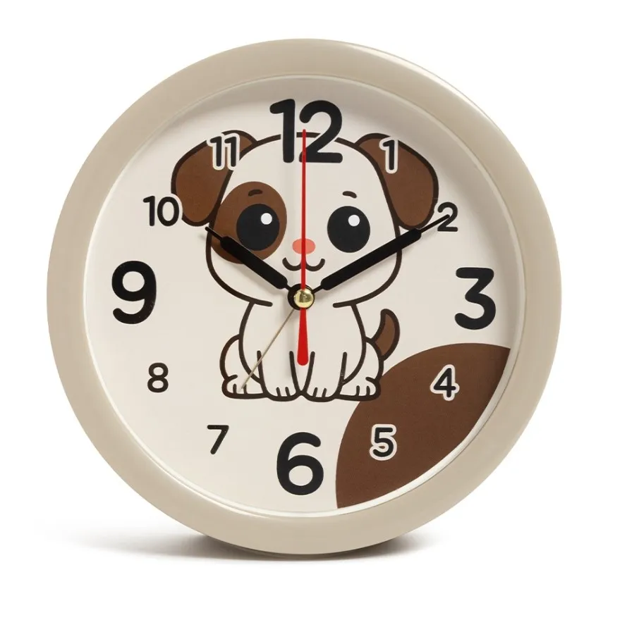 РУБИН будильник кварц цв.хаки щенок 15см В4-058