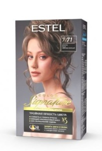 ESTEL Color signature краска д/волос стойкая крем-гель т.7/71 фраппе