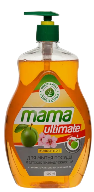 MAMA ULTIMATE средство-концентрат д/мытья посуды японский абрикос 1000мл