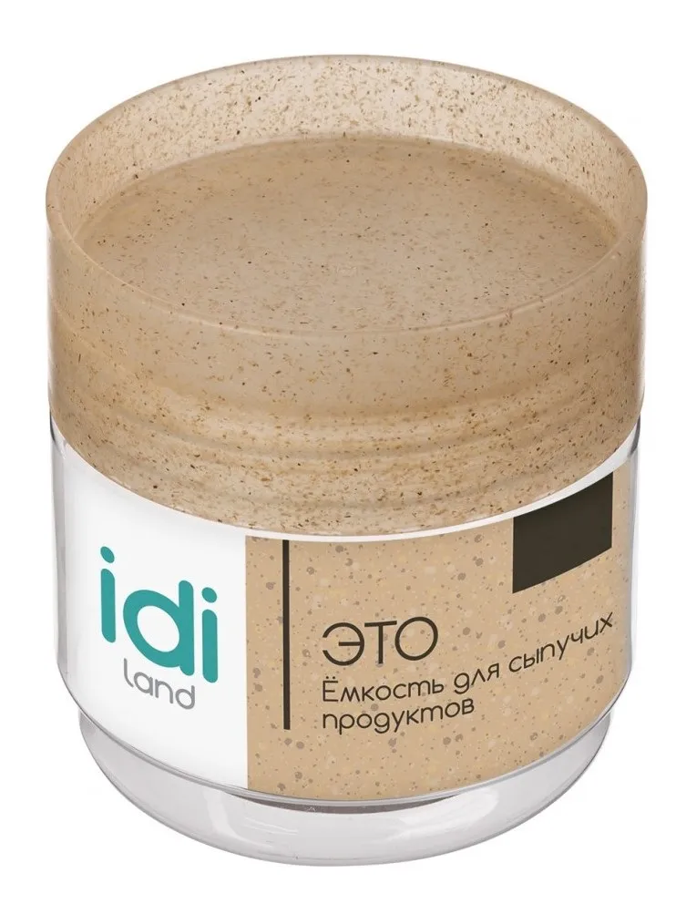 IDILAND Palermo банка д/сыпучих продуктов бесцветный флэк 500мл 221116001/02