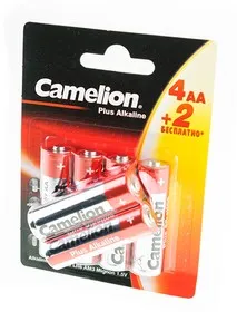 CAMELION батарейка plus alkaline LR6  BP4+2