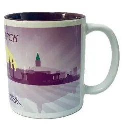 Кружка Красноярск фарфор панорама города 300мл