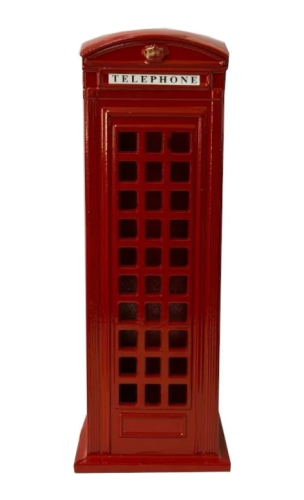 Копилка телефонная будка металл 6,5*6,5*18см 768766