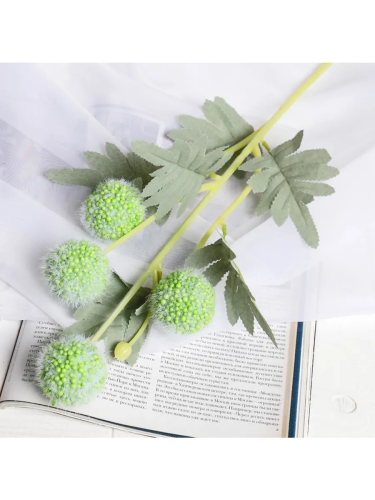 Цветок декор. шарики смикка цв.зеленый 6*57см 4642770