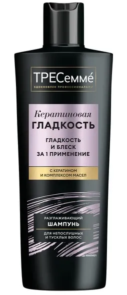 TRESEMME шампунь д/волос разглаживающий keratin smooth 400мл