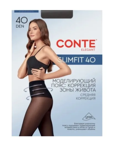 CONTE колготки женские ce slimfit 40 nerо р.5