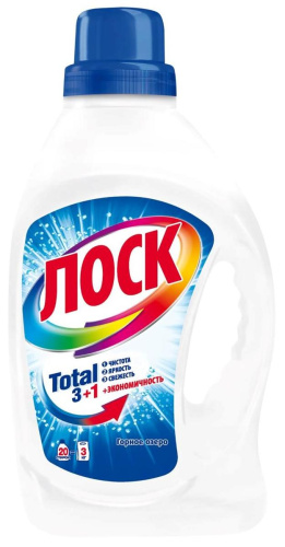 ЛОСК гель д/стирки горное озеро 1300мл