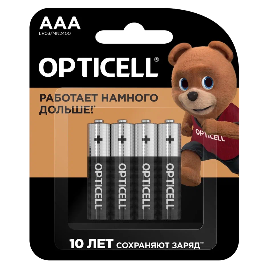 OPTICELL батарейки AAA 4шт