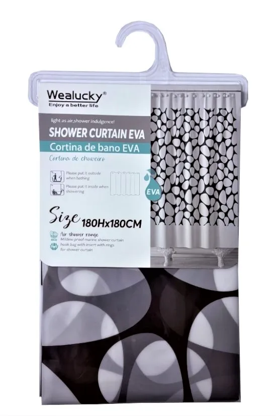 Штора для ванной 180*180см в ассорт ED25342