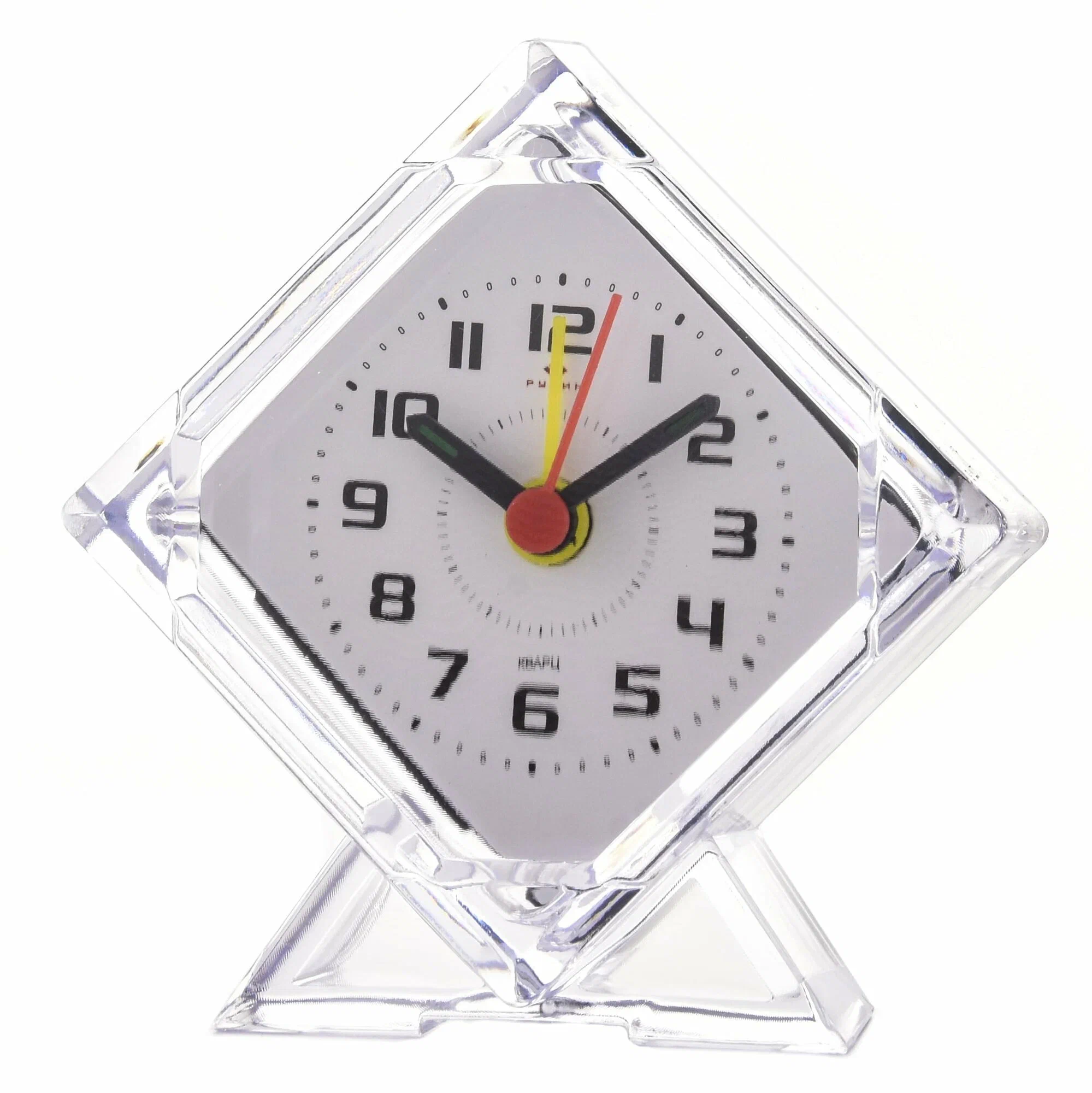 РУБИН будильник кварц корпус прозрачный классика В2-001