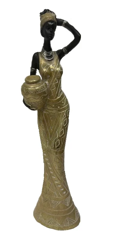 Фигура декоративная африканка 31*8*7см 2024-3413