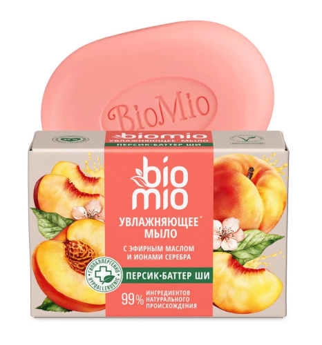 BioMio мыло натуральное персик и ши 90 г