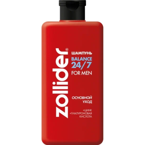 ZOLLIDER шампунь д/волос 24/7 balance for men основной уход 370мл