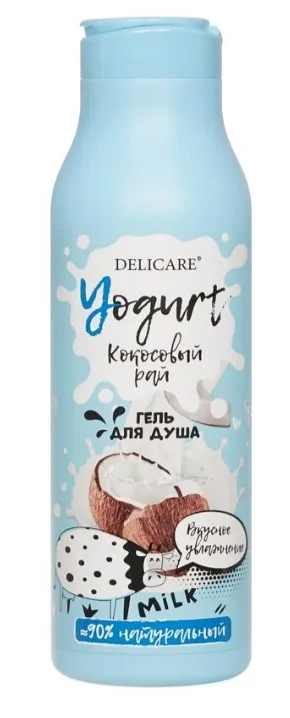 DELICARE гель д/душа yogurt кокосовый рай 400мл