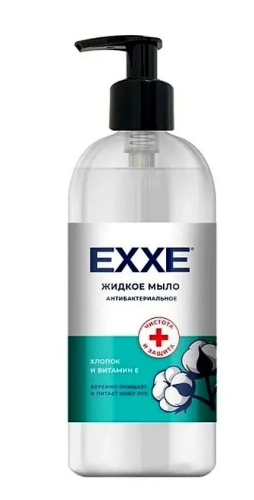 EXXE мыло жидкое антибактериальное хлопок и витамин Е 500мл_