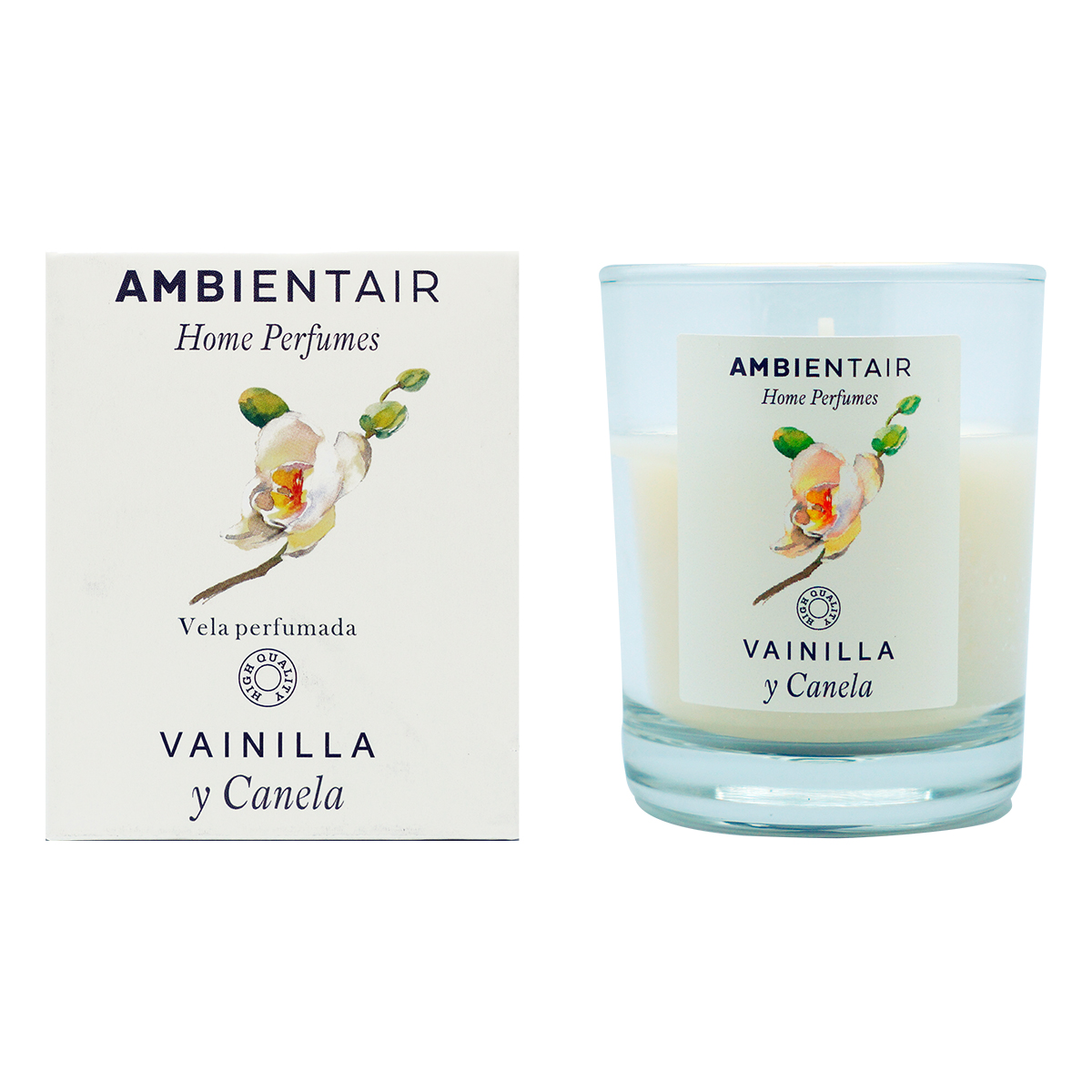 AMBIENTAIR свеча аромат. в стакане ваниль и корица vainilla y canela VV001VCAP