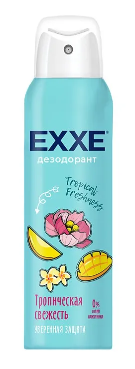 EXXE антиперспирант жен. тропическая свежесть tropical freshness 150мл спрей