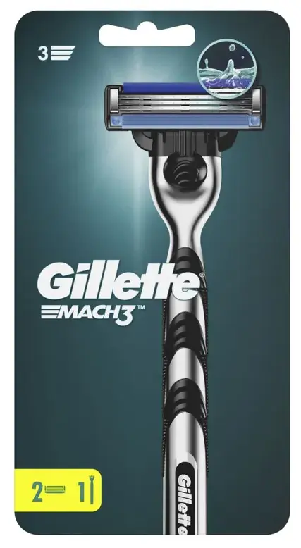 GILLETTE Mach3 станок д/бритья муж. с кассетами сменными 2шт339/600/346