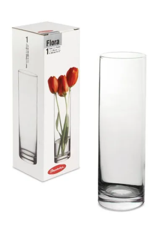 PASABAHCE Flora ваза декоративная цилиндр 26,5см 43767