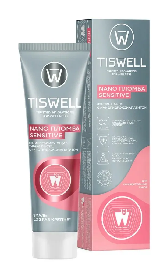TISWELL паста зубная реминерализующая с наногидроксиапатитом 110г
