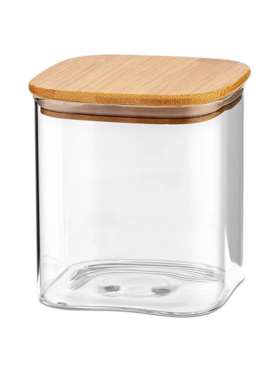 TECO банка д/сыпучих продуктов с бамбуковой крышкой 500мл TC-J500-06