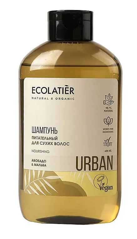 ECOLATIER Urban шампунь д/сухих волос питательный авокадо и мальва 600мл