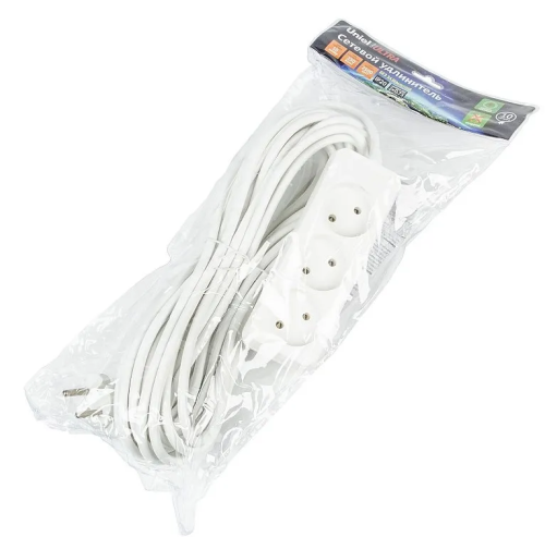 UNIEL удлинитель без заземления 10A 3гн. 10м S-CU3-10 WHITE