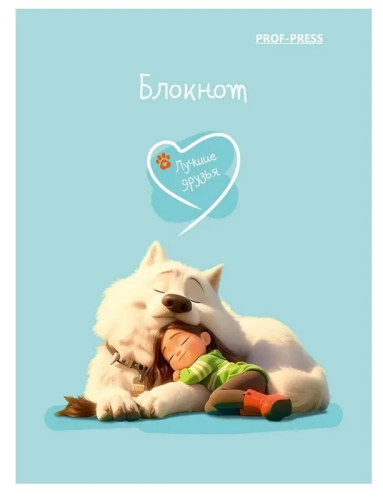 Блокнот А7 48л лучшие друзья Б48-4713