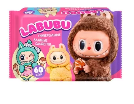 LABUBU салфетки влажные универсальные №60 mix GM 81114