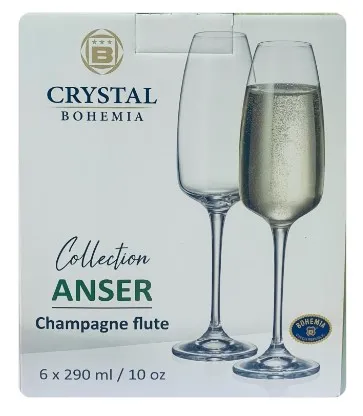 BOHEMIA Anser рюмка д/шампанского 6шт 290мл БСС0018