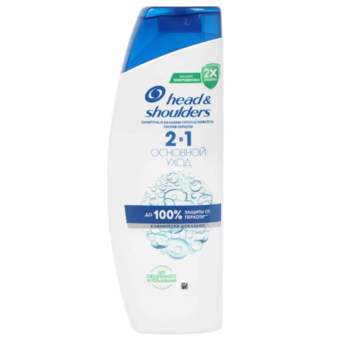HEAD&SHOULDERS шампунь д/волос 2в1 основной уход 360мл