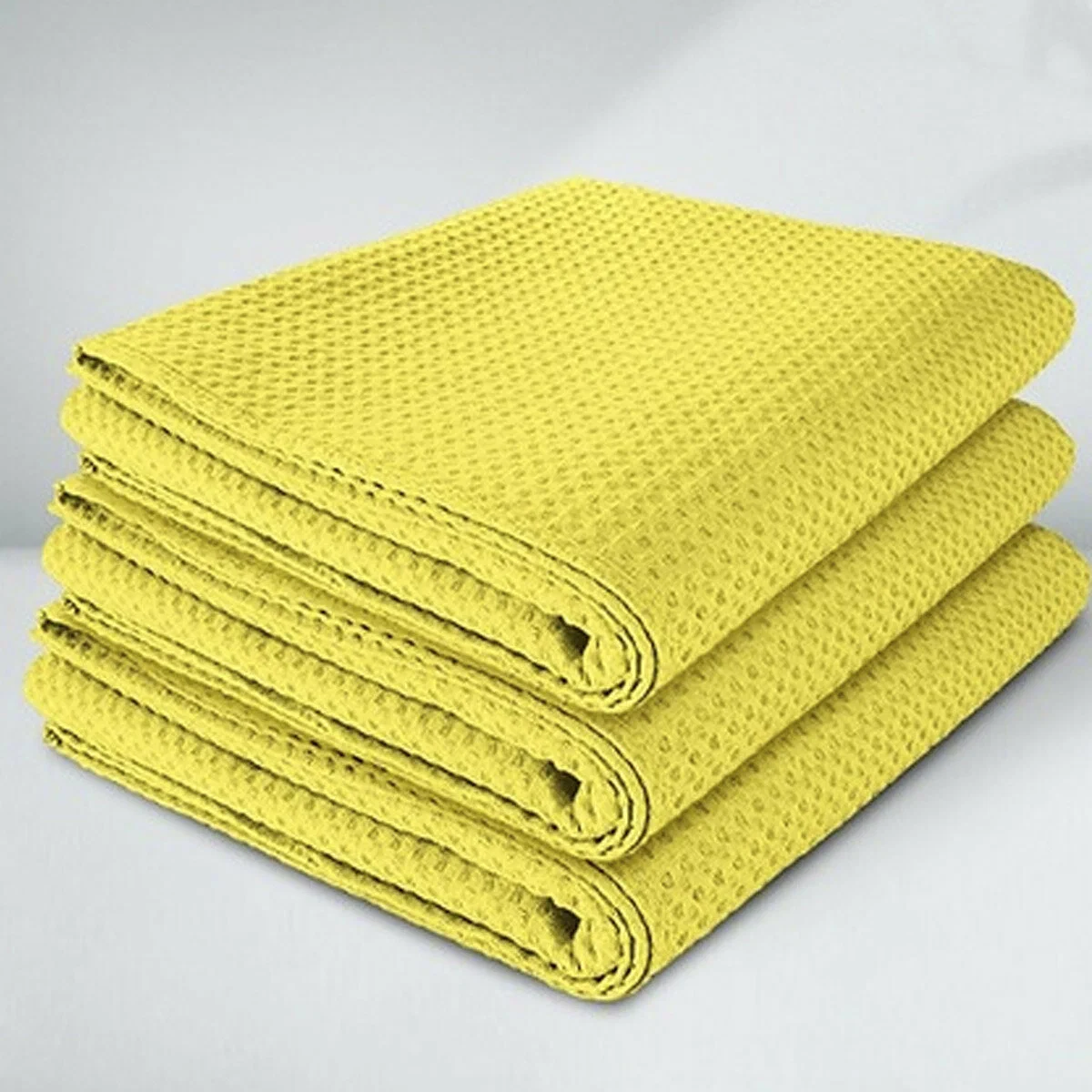 BARKAS-TEKS полотенце вафельное желтый 50*90см G-057