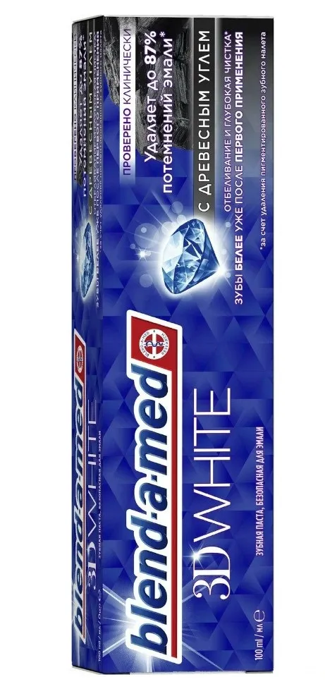 BLEND-A-MED паста зубная 3d white с древесным углем 100мл