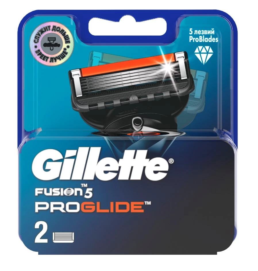 GILLETTE Fusion кассеты сменные д/бритья муж. proglide 2шт FS223