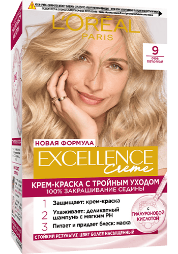 LOREAL EXCELLENCE краска д/волос т.9 очень св.русый