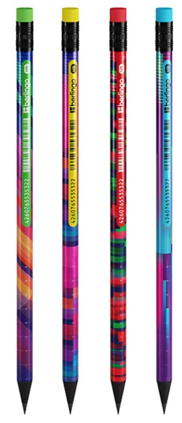 BERLINGO карандаш ч/г glitch hb круглый