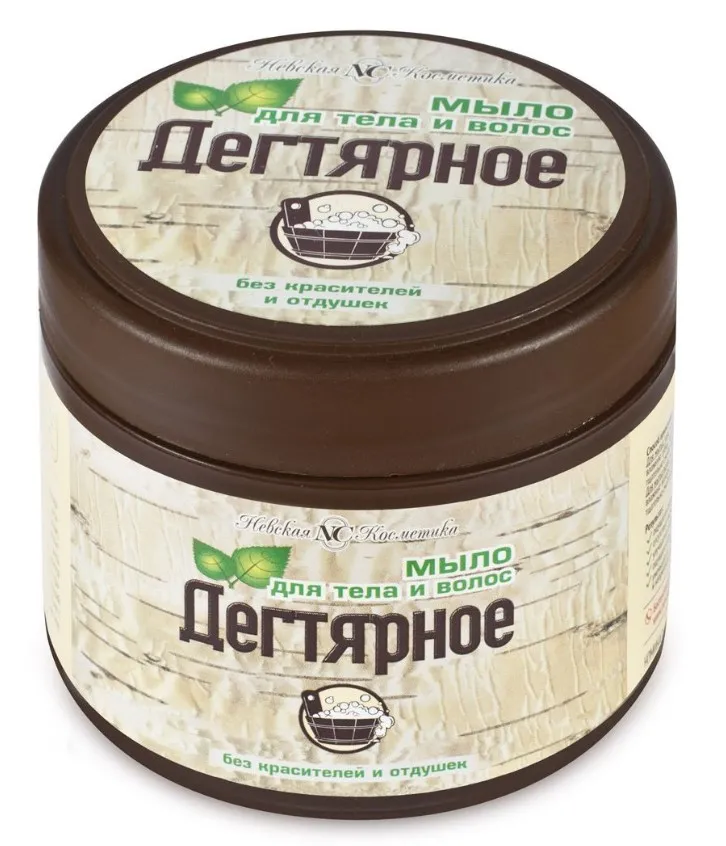 НЕВСКАЯ КОСМЕТИКА мыло густое д/тела и волос дегтярное 300мл /а16025