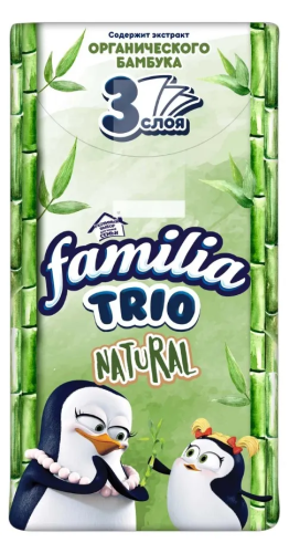 FAMILIA Trio платочки носовые 3сл. 10шт
