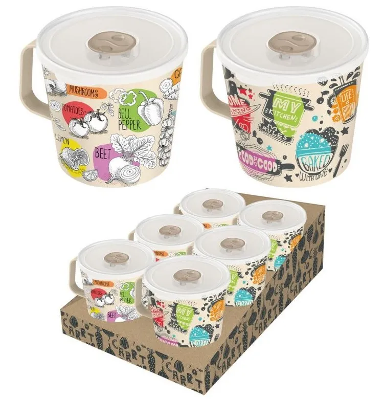 IDILAND Контейнер-кружка с клапаном Izi-go цв.св.бежевый 750мл 221140525/01/6